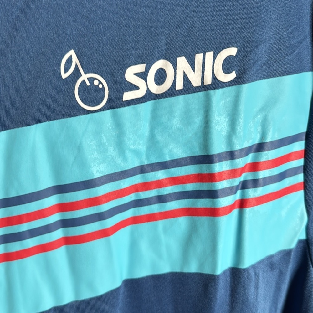 Sonic Drive In Blue Performance Tee Perfect Condition Size Large - Picture 3 of 5